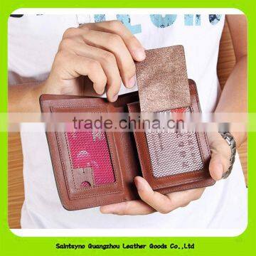 16390 Top Selling Fashion RFID Blocking Top Grain Leather Wallet for Men photo-5