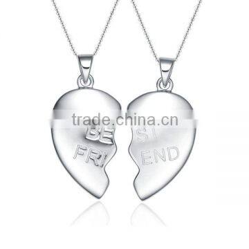 18 Inches Women's 925 Sterling Silver Pendant Necklace Best Friend Toptic