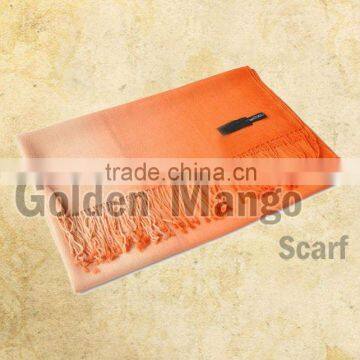 Two-tone neon color 100% wool pashmina