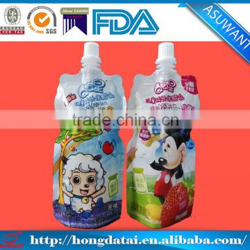 children drink packaging plastic bag with spout