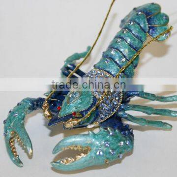 Wholesale prices pewter lobster jewelry box