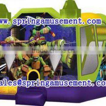 2015 new design Ninja Turtle inflatable combo bouncy castle SP-C4003                        
                                                Quality Choice