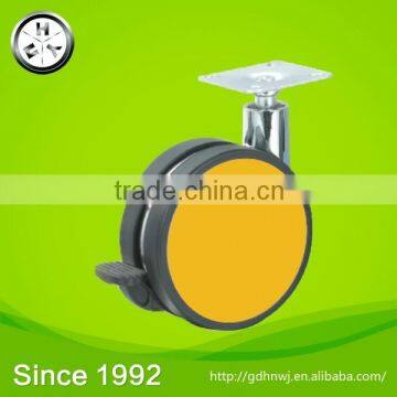 With 8 Automatic Production Lines Swivel Top Plate Plastic+ Zinc Alloy+Iron Furniture Caster With Brake(FC4311A)