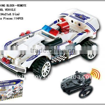 building block remote control police car