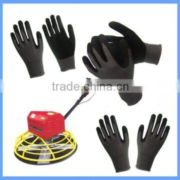 High Quality Polyester Sandy Nitrile Safety Industry Gloves Manufacturer