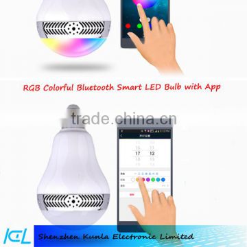 Remote Controled Wireless Bluetooth 4.0 Speaker Dimmable Multicolored LED Light Bulb