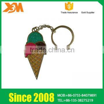 Lovely Ice Cream Cone Shaped Custom Acrylic Key Chain For Decoration