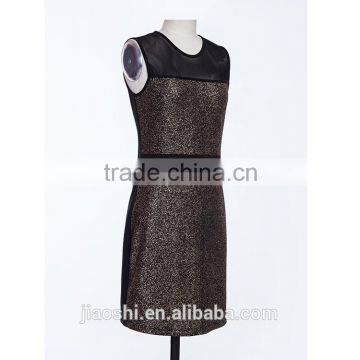 2016 Guangzhou New Arrival Fashion Designs Western Fashion Dress Sleeveless Mini Beautiful Summer Dress Supplier's Choice photo-3