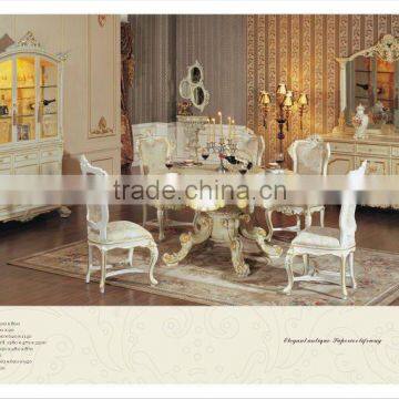 Antique Reproduction Furniture -solid Wood Hand Carved Dining Room Set photo-3