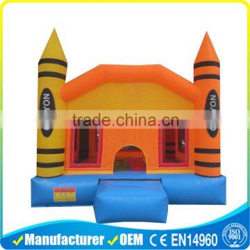 crayon inflatable mini bouncer jumpers with slide for sale