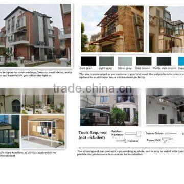 15 Years Bayer Polycarbonate Sheet Anti-UV Weather Resistance Awning photo-5