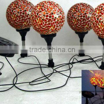 solar mosaic stake light garden stake light Solar mosaic Pathway string Light LED Decoration Solar Lawn lamp