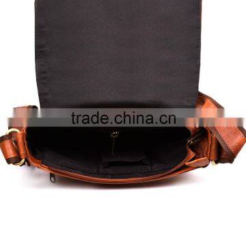 TEAKWOOD LEATHER REAL GENUINE MESSENGER BAG