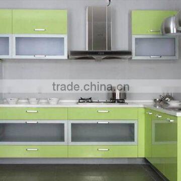 LB-JH1008 new model green style kitchen cabinet design