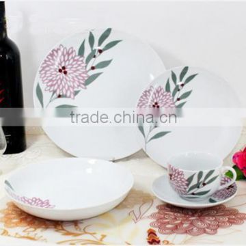 High grade ab moon shape plate royal porcelain dinner set