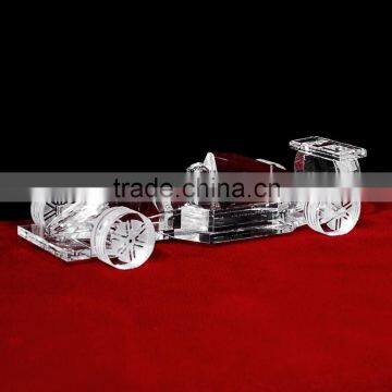 Wholesale crystal Go kart model for home desktop decoration/children gift