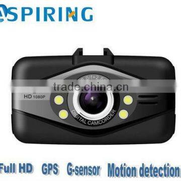 support G-sensor and motion detection car dvr hd gps