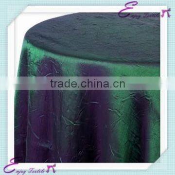 YHT#52 crinkle crushed taffeta polyester banquet wedding wholesale cheap table cloth cover