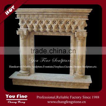 Decorative Marble Old Freestanding Fireplace                        
                                                Quality Choice