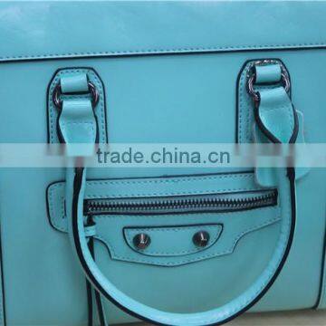 China manufacturer lady handbag in leather customized smiling face handbag