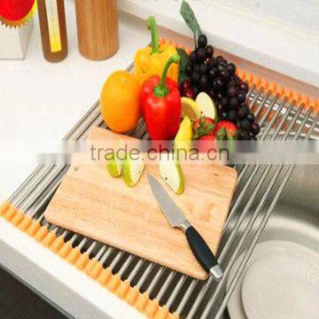 Kitchen utensils stainless steel foldable sink rack