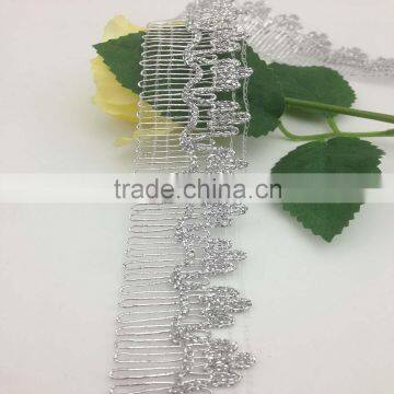 high quality fashion curtain sewing silver lurex silvery lace trimming