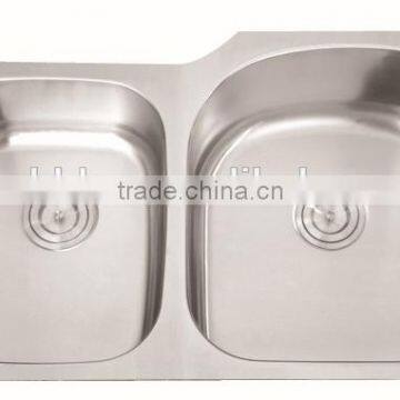 China 10 year ss sink suppler 40/60 stainless steel kitchen sink