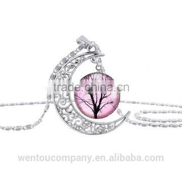 Best Selling Boho New Moon Tree of Life Pendant Necklace photo-4