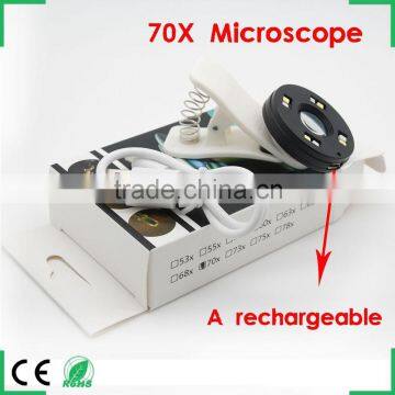 Usb Rechargeable LED Light Digital Microscope 70x Optical Smart Microscope photo-6