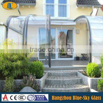 porch railing clear tempered glass for wholesale made by Blue-Sky Safety Glass