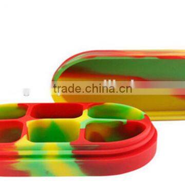 6 holes silicone customized bho oil container,Wholesale all kinds of style Silicone oil Container