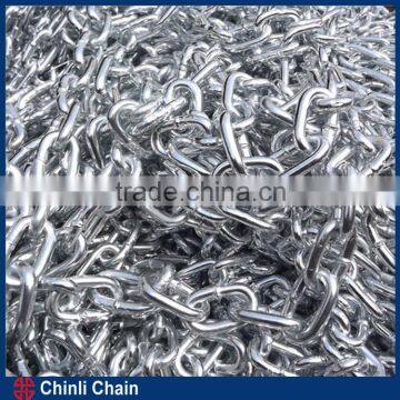 DIN763/5685C Standard Link chain with smooth welded point,high quality 316 304 stainless steel electrolytic polising chain