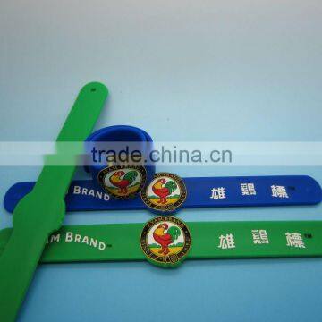 Promotional and Eeco-friendly 3D Cocks Shape Silicone Reflective Slap Wrap Wrist Band