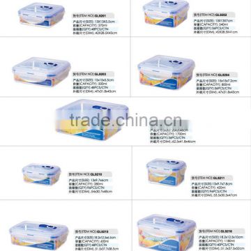 BPA free lock food storage container in different shape GL92 series