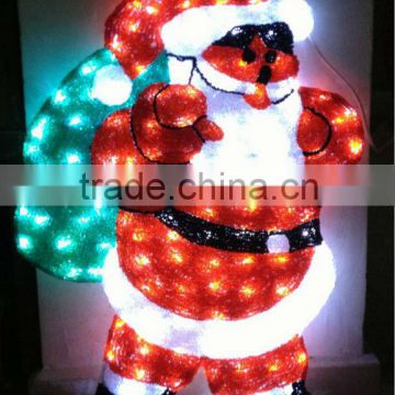 New Design Cheers Slide Decorative Led Christmas 2d Santa Claus Motif Light