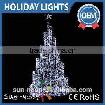 Led 3d Spiral Motif Christmas Tree Lighting,Commercial Decoration Lights