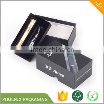Customized black art paper gift box for E-cigarette