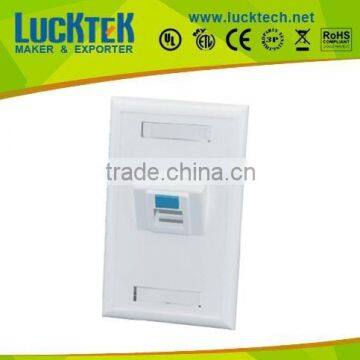 45 degree angled RJ45 port wall face plate