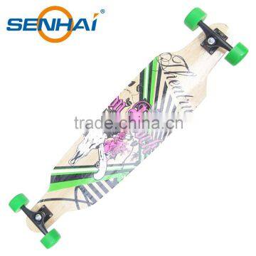 SENHAI longboard 9 ply maple wood skateboard