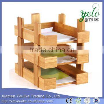 Official Overlap-type Multilayer Bamboo File Folder