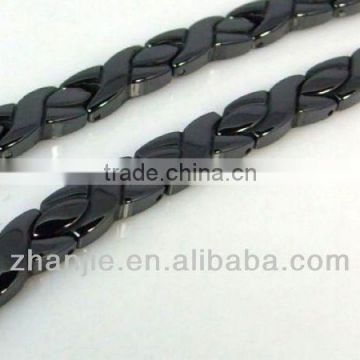 Black fashion ceramic bracelet with magnet stones