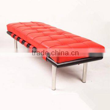 Modern pavilion furniture genuine leather pavilion bench Barcelona bench