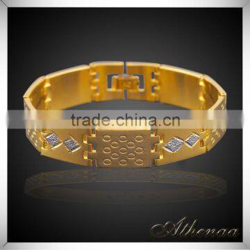 Custom Bracelet Hand Chain for Men Gold Plated Fashion Chain Brass Jewelry