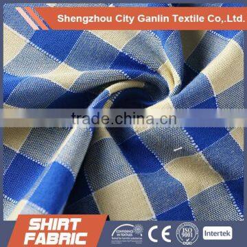 yarn dyed cotton polyester shirt textile fabric garment fabric