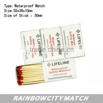 waterproof match in match box