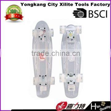 LED plastic skateboard with LED wheel