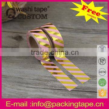 Qcustom hot sale gold blocking paper tape for kid book product