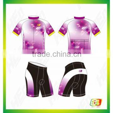 Customed plain cycling jersey Sublimation Printing bike clothes for women