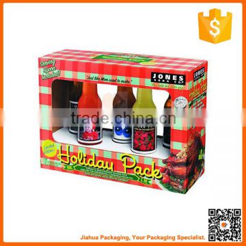 custom corrugated paper beer packaging box with window