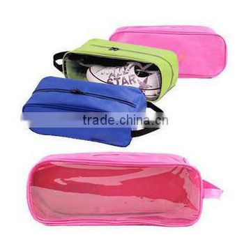 Wholesale Nylon high capacity portable travel shoe bags clear plastic shoe bag